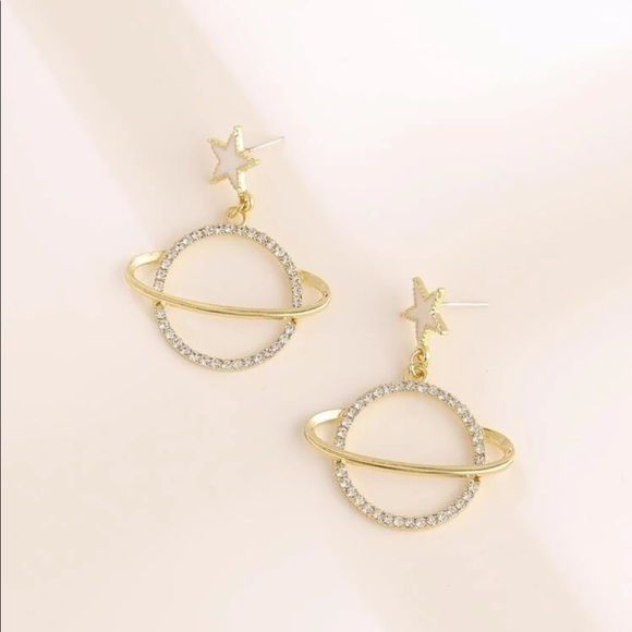 🆕 Planet Drop Earrings - Picture 3 of 4